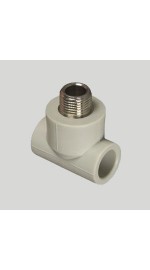 Тройник нар. р. 20*1/2 Valfex серый (25/100)