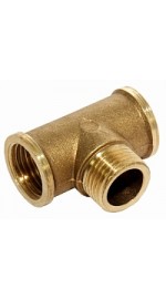 Тройник 20г-20ш-20г латунь (5/20)