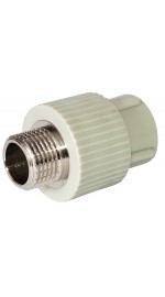 Муфта комб. нар. резьба 25*3/4 Valfex серый 25/100