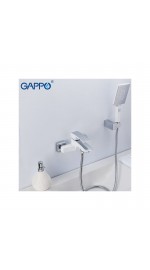 G-3007-7 Gappo смесит. ванна 35мм кор.нос белый/хром