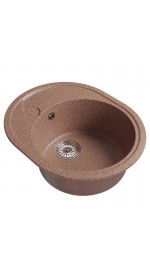 Мойка ML-GM17 овал с крылом, терракот (307), 580*470*180