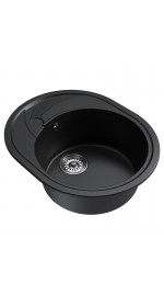 Мойка ML-GM17 овал с крылом, шоколад (345), 580*470*180