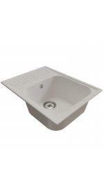 Мойка ML-GM18 с крылом, ультра-белая (341), 640*490*190