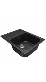 Мойка ML-GM18 с крылом, ультра-черная (344), 640*490*190