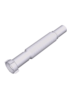 1342- Гибкая труба с гайкой 1 1/4" 1200мм выход 40*50мм