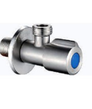 Кран угловой 2-х прох. OUTE TP63C (синий) нерж