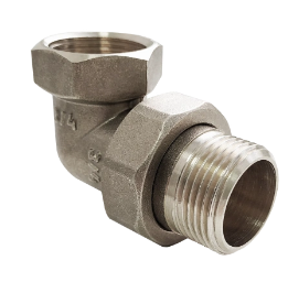 Американка НИКЕЛЬ VALFEX разъем. УГЛ.  1" Г-Ш (25/5)