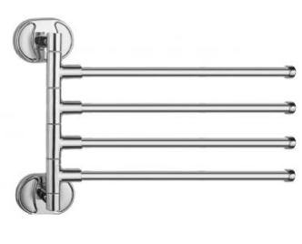 Полотенцедержатель 4-е рога OUTE TM14 (1/40)