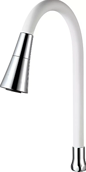 гусак силикон.гибкий для комб.смес.сатин Frap W23 белый