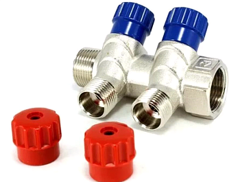 Коллектор с регул.вент. 3/4"х2 вых. 1/2" нар. VALFEX (30