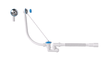 1525 - Сифон для ванны F-обр. 70мм. 1 1/2-40/50 (1/25)