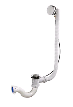 Сифон д/ванны 1 1/2"х40 S-тип, полуавт., перелив, А-2308 (1/25)