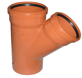 Тройник ПП Ø200-Ø110-Ø200 уг.90° РЫЖИЙ