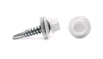 Саморезы кров.5,5х19, сверло RAL 9003 сигнальный белый