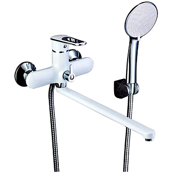 F-2249 Frap смесит. ванна 35мм белый/хром