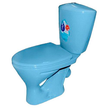 Унитаз-компакт Версия голубой (+арм+сид)