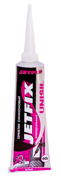 (21065) Герметик силикон универ JETFIX UNISIL Бесцв 60гр (1/20/120)