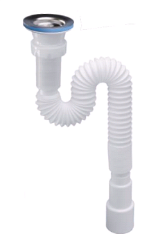 1261-Гофросифон удл., выпуск 70мм, гофра д.50 (1/50)