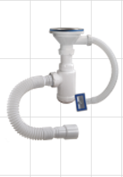 Сифон бутыл. с больш.вып 3 1/2, перелив. и гиб.трубой 40-40/50 АВ-40079