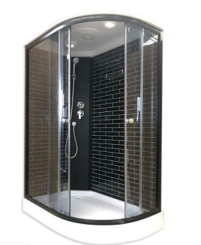 Душ.каб. 25К L 120*80*215 кирпич.черные н/п