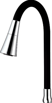 гусак силикон.гибкий для комб.смес.сатин Frap W24 черный