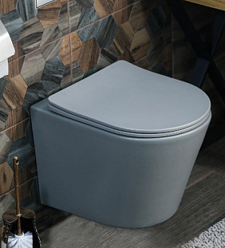 Унитаз подвесной безободковый MLN-310302MG матовый серый