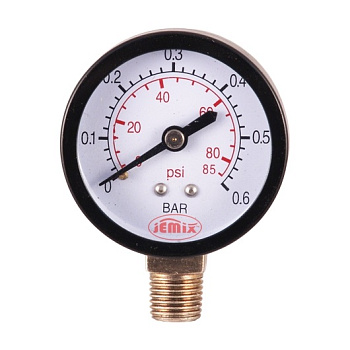 Манометр (радиальное  подкл), 0-6 бар, диам.50мм XPS-R