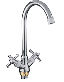 R49118-7 Frud елочка 1/2 м/к на гайке хр,белый БЕЗ ПОДВОДКИ