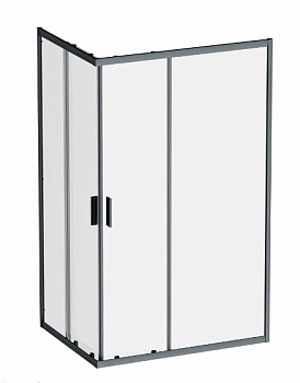 W90G-403-120290-BT Душ.ограждение прямоуг. раздв.двери 120*90 черн Gem AM.PM