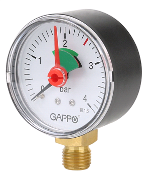 Манометр радиальный 1/4"x10 бар Gappo G1470.10 (10/100)