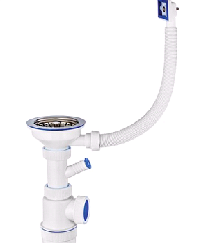 1035 Сифон д/мойки 3 1/2 перел.отвод д/ст.м ЭКОНОМ(1/20)