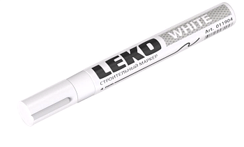 Маркер LEKON Standart с нитроэмалью белый (12шт)