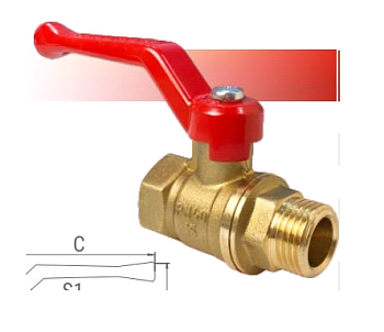 Кран шар. 1/2" ргш "Valfex" 11Б27фт1м (80/20)