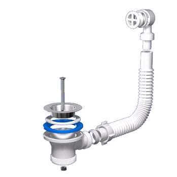 Перелив АНИ д/мойки 1 1/2 N120S АНИ ПЛАСТ круг.вертик.