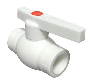 Кран шар VALFEX OPTIMA металл.шар 63 белый (5/1)