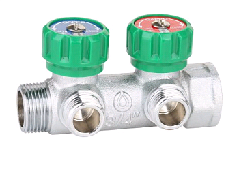 Коллектор РЕГУЛ.1"х3/4"х2 вых..Gappo G1002.02 (1/25)