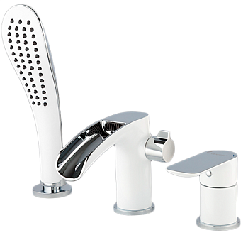 G1148-8 Gappo смесит. ванна 35мм врезной на 3 отв.белый СНЯЛИ