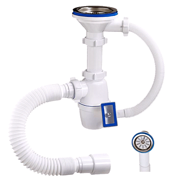 Сифон 3 1/2"х40 универс.перелив, 40-40/50 ОРИО А-45079 (1/22)