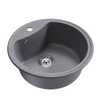 Мойка ML-GM09 круглая, графит (342), 510мм NEW