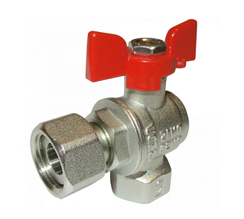 Кран с НАКИДНОЙ ГАЙКОЙ УГЛ. никель 3/4" бгг PREMIUM Valfex 40/10