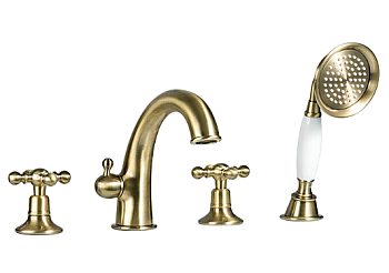 G1189-4 Gappo смесит.ванна 35мм врезн 4 отв.бронза СНЯТ