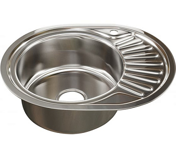 Мойка врезн. 57*45 (0,6) ЛЕВАЯ (вып 3 1/2+сифон) (гл.16см) MIXLINE (1/15)