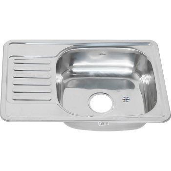 Мойка врезн. 66*42 U (0.6) (вып. 3 1/2+сифон) (гл.16см) МЕЛАНА (1/10)