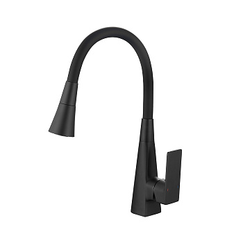 Елочка VF.73823-7 VALFEX Tureis Black 35мм гибк.излив, черный (1/10)