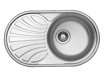 Мойка врезн. Юкинокс Фаворит 760.470, 3 1/2", 0,6мм ПРАВ без сифона