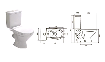 Унитаз-компакт Лига 2РА РР (ЭКОНОМ)