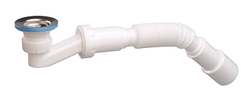 1622 - Сифон для душ.поддона низкий 64мм, 40/50 (1/60)