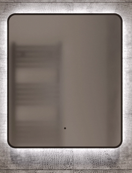 Зеркало MIXLINE "Инканто" 600*700 (ШВ) бескон. сенсор, светодиод. подсв,черн окант.