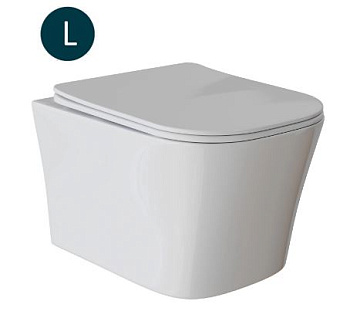 Унитаз подвесной безободк. WAVE PROMO дюропласт, м/лифт