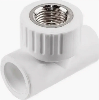 Тройник комбинированный с вн.рез 25*1/2" (30/120) STABEX белый